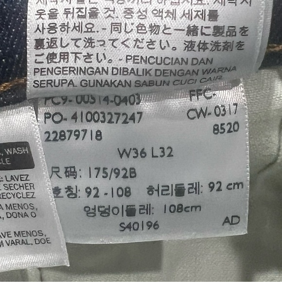 Levi's 514 Straight Leg Flex Denim Jeans Size 36 x 32 Men's - Picture 4 of 5